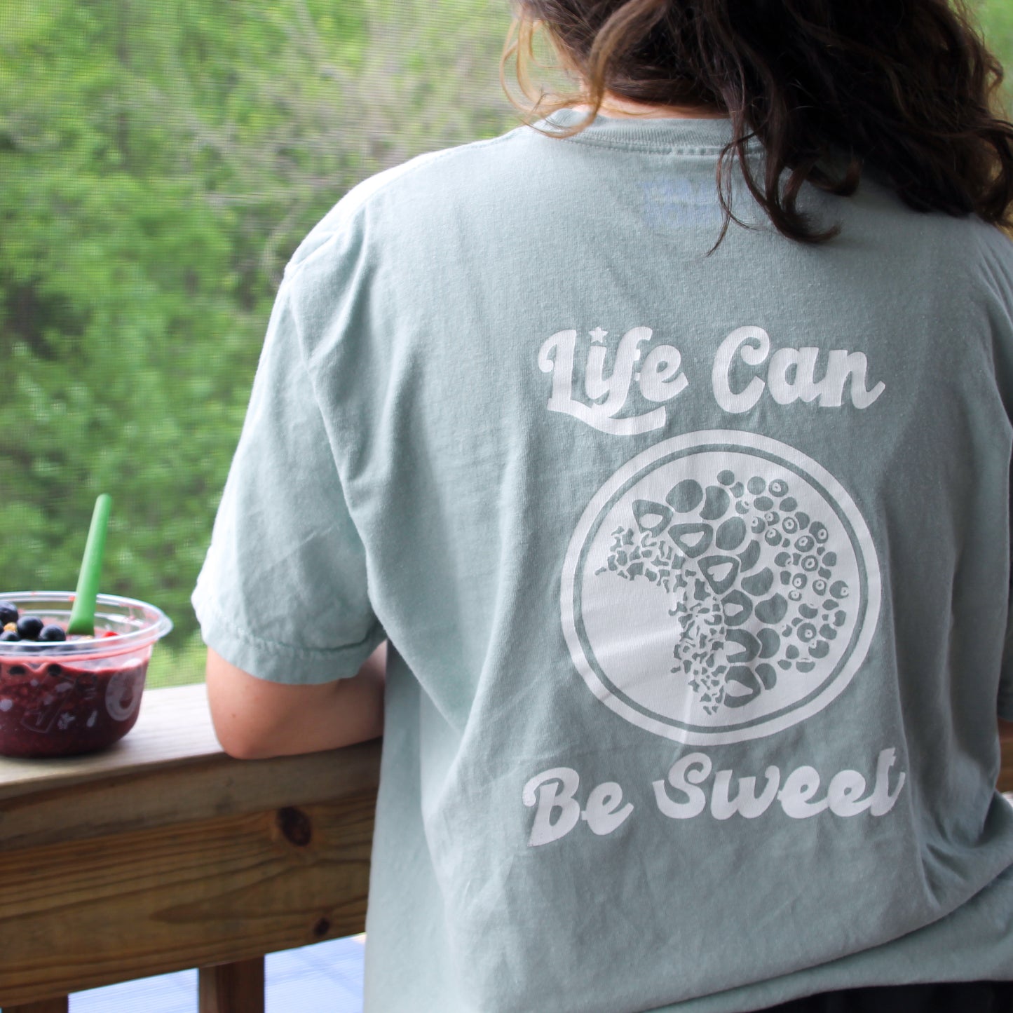 Life Can Be Sweet Sage Tee