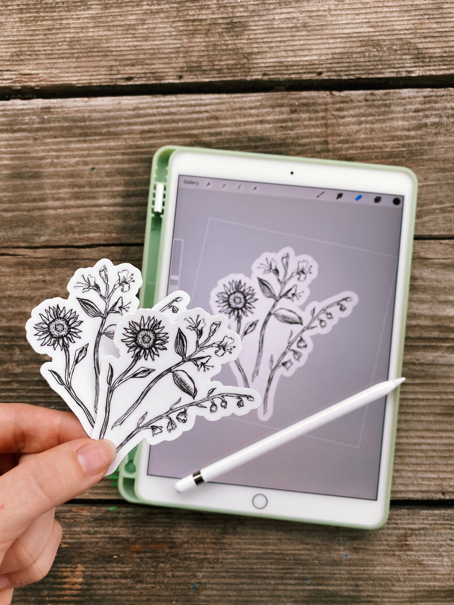Floral Sketch Sticker
