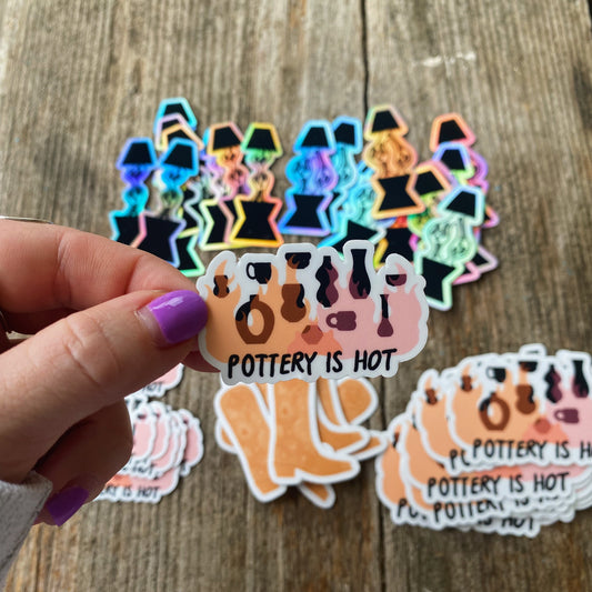 Mini Pottery is Hot Sticker