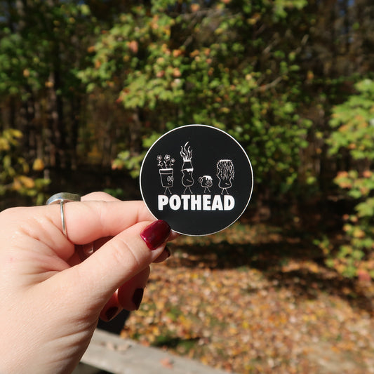 "Pothead" Circle Sticker