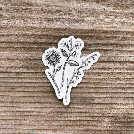 Floral Sketch Sticker