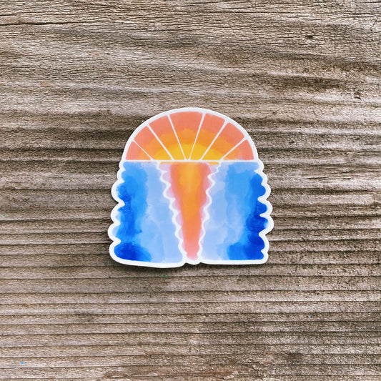 Shattered Sunset Sticker - No Outline